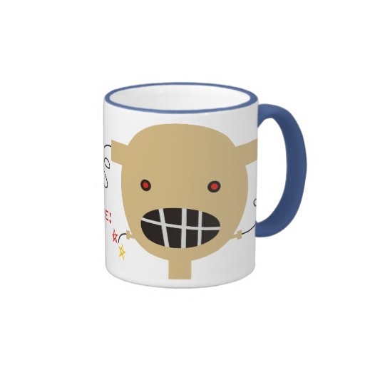 robot head broken circuit technical difficulties coffee mug