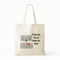 Robot Heart Tote bags by jeibeas Robot Heart Tote bags