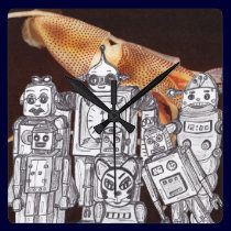 Robot Holiday 11 Clock wall clocks