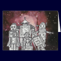 Robot Holiday 1 cards