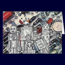 Robot Holiday 2 cards
