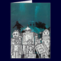 Robot Holiday 5 cards