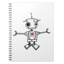Robot hug spiral note book