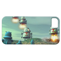 Robot Invasion From Above V2 iPhone 5 Case