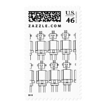 Robot invasion postage by psimawesome Robot invasion postage