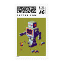 robot invasion stamp