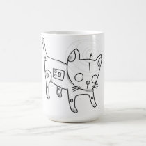 robot kitten mugs