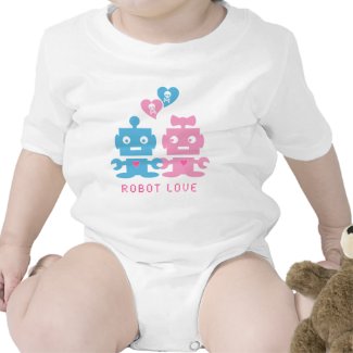 Robot Love Baby Onesie shirt