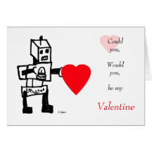 Robot Love, Be Mine Card