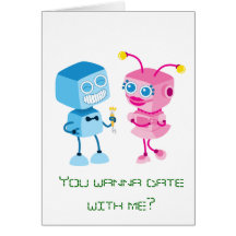 Robot Love Bouquet Card