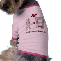 Robot Love (pink) pet clothing by pbclothing Robot Love (pink) pet clothing