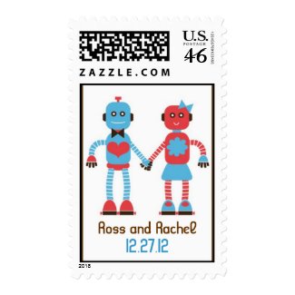 Robot Love Postage stamp