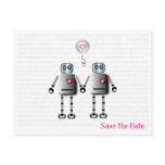 Robot Love Save the Date Post Cards