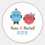 Robot Love Wedding Favor Sticker / Envelope Seal stickers