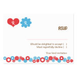 Robot Love Wedding RSVP Card business cards