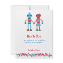 Robot Love Wedding Thank You Invite