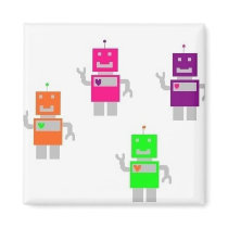 robot magnets by HollisterJessi robot magnets
