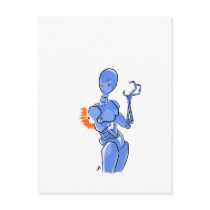 Robot Malfunction Post Card postcards by SharonRosa Robot Malfunction Post Card postcards