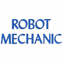ROBOT MECHANIC Embroidered Long Sleeve T Shirt embroidered shirts