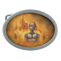 robot revolution scifi belt buckles