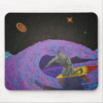 Robot Rusty McBolt's Surfin' Vacation Mousepad mousepads