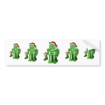 robot santa bumper stickers