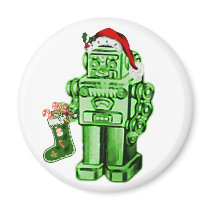 robot santa magnet