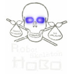 Robot Skeleton Hobo t-shirts