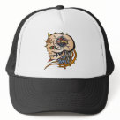 zaz_trucker_hat - Custom Mesh Skull trucker hats featuring skulls by the best artists for truck drivers. You can create a custom skull truckers hat by adding a name or any quote to these high quality mesh hats.: Sizes  Available colors: white_black
