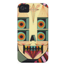 robot skull iPhone 4 cases