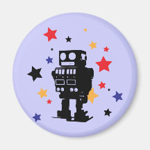 Robot Star Fridge Magnet
