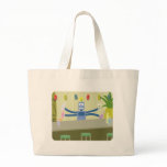 Robot Tiki Bar Bartender Tote Bags