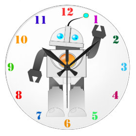 ROBOT TOY Kids Wall Clock