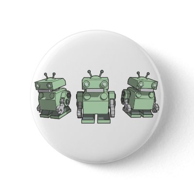Robot Trio Pins by minipixel
