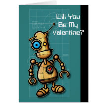Robot Valentine Greeting Card