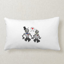 Robot Wedding Pillows