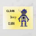 Robot with Funny Sayings Post Cards