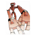 Robot with outsrteched hands posters