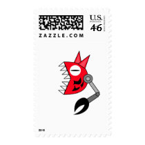 Robotic Demonic postage by Sleepless_Shadowman Robotic Demonic postage
