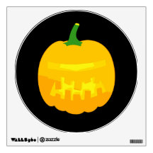 Robotic Jack-O-'Lantern Wall Decal