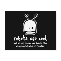robots are cool2 postcards by strk3 robots are cool2 postcards