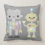 Robots At Play Throw Pillow