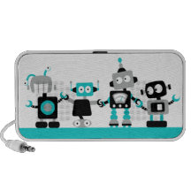 Robots - Blue iPod Speakers
