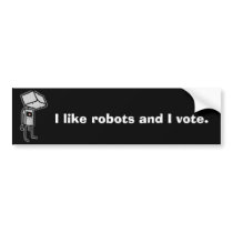 robots bumper stickers by downmobileur robots bumper stickers
