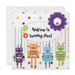 Robots Customized Birthday Invitations