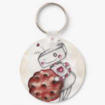 robots heart cookies keychains by valarie79 robots heart cookies keychains