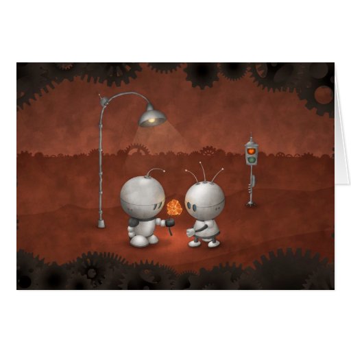 Robots In Love Cards