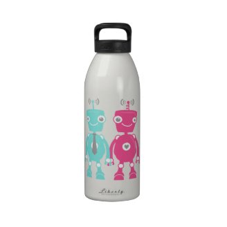 Robots in Love Reusable Water Bottles