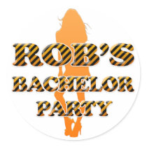 Rob's Bachelor Party Round Sticker