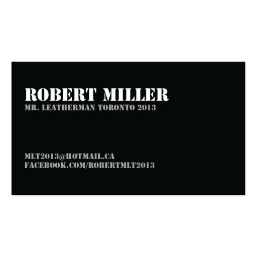 Rob's Business Cards (back side)